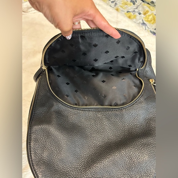 Kate Spade Backpack Pebble Leather Black Medium - Picture 4 of 5